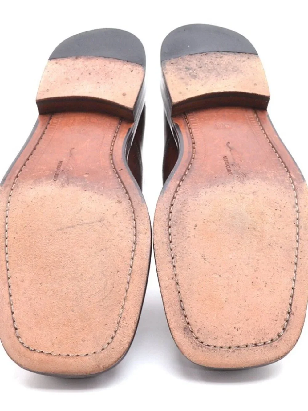 Men Mezlan Lourve Brown Split Square Toe Oxfords 8.5 M